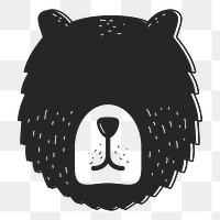 PNG Bear illustration sticker transparent background