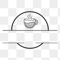 PNG coffee logo element transparent background