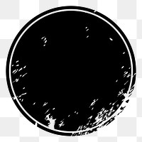 PNG Black round badge transparent background