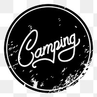 PNG Camping badge  sticker transparent background