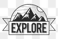 PNG Explore logo sticker transparent background