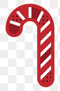 Candy cane png icon, transparent background