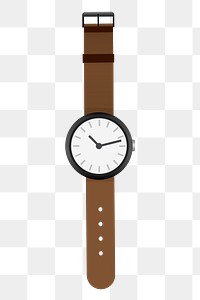 Png Wristwatch time accessory fashion element, transparent background