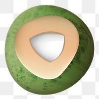 Png Open Coconut element, transparent background