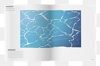 Png Open magazine book element, transparent background