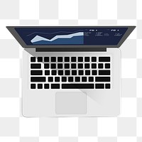 Png computer laptop isolated element, transparent background