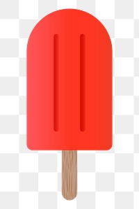 Png Red Frozen Ice Cream element, transparent background