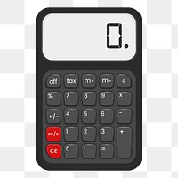 Png calculator element, transparent background