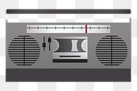 Png Retro Radio element, transparent background