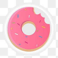 Png Donut element, transparent background