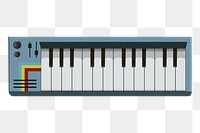 Png Digital Electronic Keyboard Musical Instrument element, transparent background