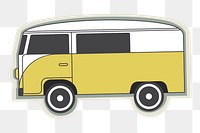 Png Yellow Van Car Vehicle Travel element, transparent background