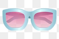 Png Pink Lens Sunglasses element, transparent background