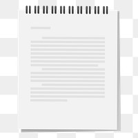 Png Notepad sheet illustration element, transparent background