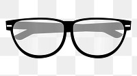 Png glasses illustration element, transparent background