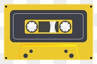 Png cassette tape element, transparent background