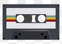 Png Retro Cassette Tape Music Record element, transparent background