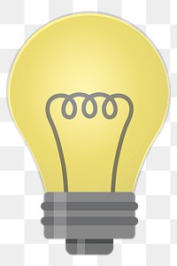 Png Lightbulb ideas illustration element, transparent background