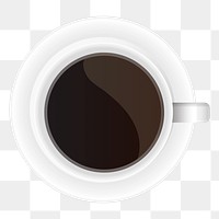 Png cup of coffee element, transparent background