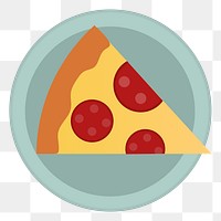 Png Pizza slice illustration element, transparent background