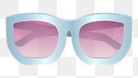 Png Pink Lens Sunglasses element, transparent background