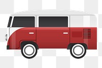 Png Red Van Car Vehicle Travel element, transparent background