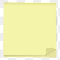 Png reminder note element, transparent background