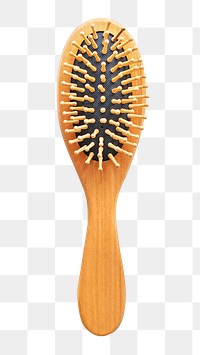 PNG wooden hairbrush , collage element, transparent background