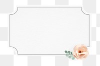 Flower frame png element, transparent background