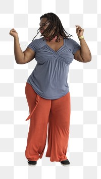 African American woman png element, transparent background