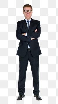 Businessman png element, transparent background