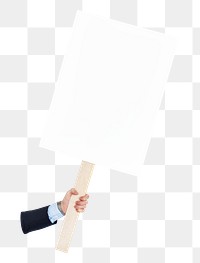 Hand holding png sign transparent background