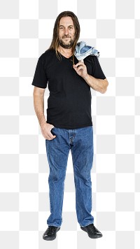 Man png element, transparent background