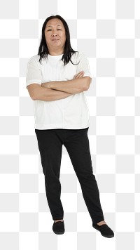 Asian man png element, transparent background