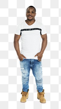 African man png element, transparent background