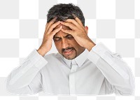 Indian man png element, transparent background