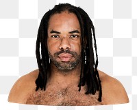 African man png element, transparent background