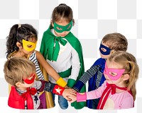 Little superhero png element, transparent background