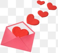 PNG Valentine's day love letter transparent background