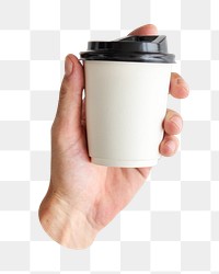 PNG coffee paper cup, collage element, transparent background