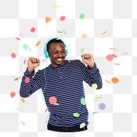 African man png element, transparent background