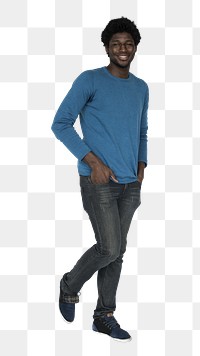 African man png element, transparent background