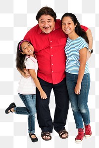 Happy family png element, transparent background