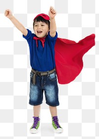 Little superhero png element, transparent background