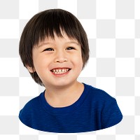 Asian kid png element, transparent background