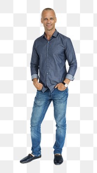 Man png element, transparent background