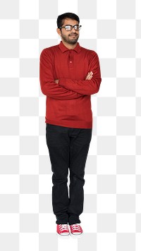 Asian man png element, transparent background