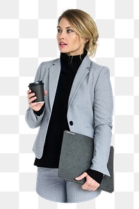 Businesswoman png element, transparent background