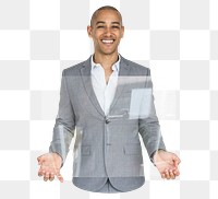 Businessman png element, transparent background