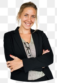 Businesswoman png element, transparent background